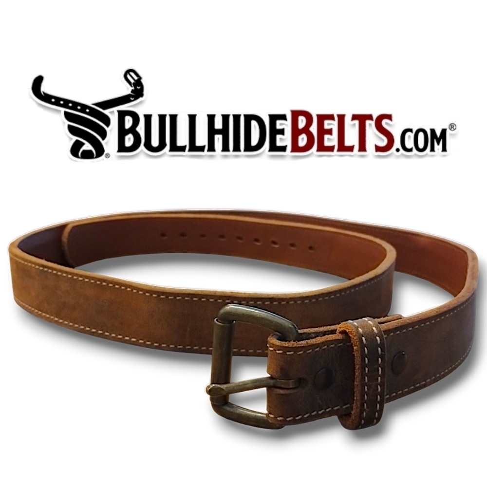 Bullhide Belts Men's Thick Full Grain Leather Gun Belt With Steel Core